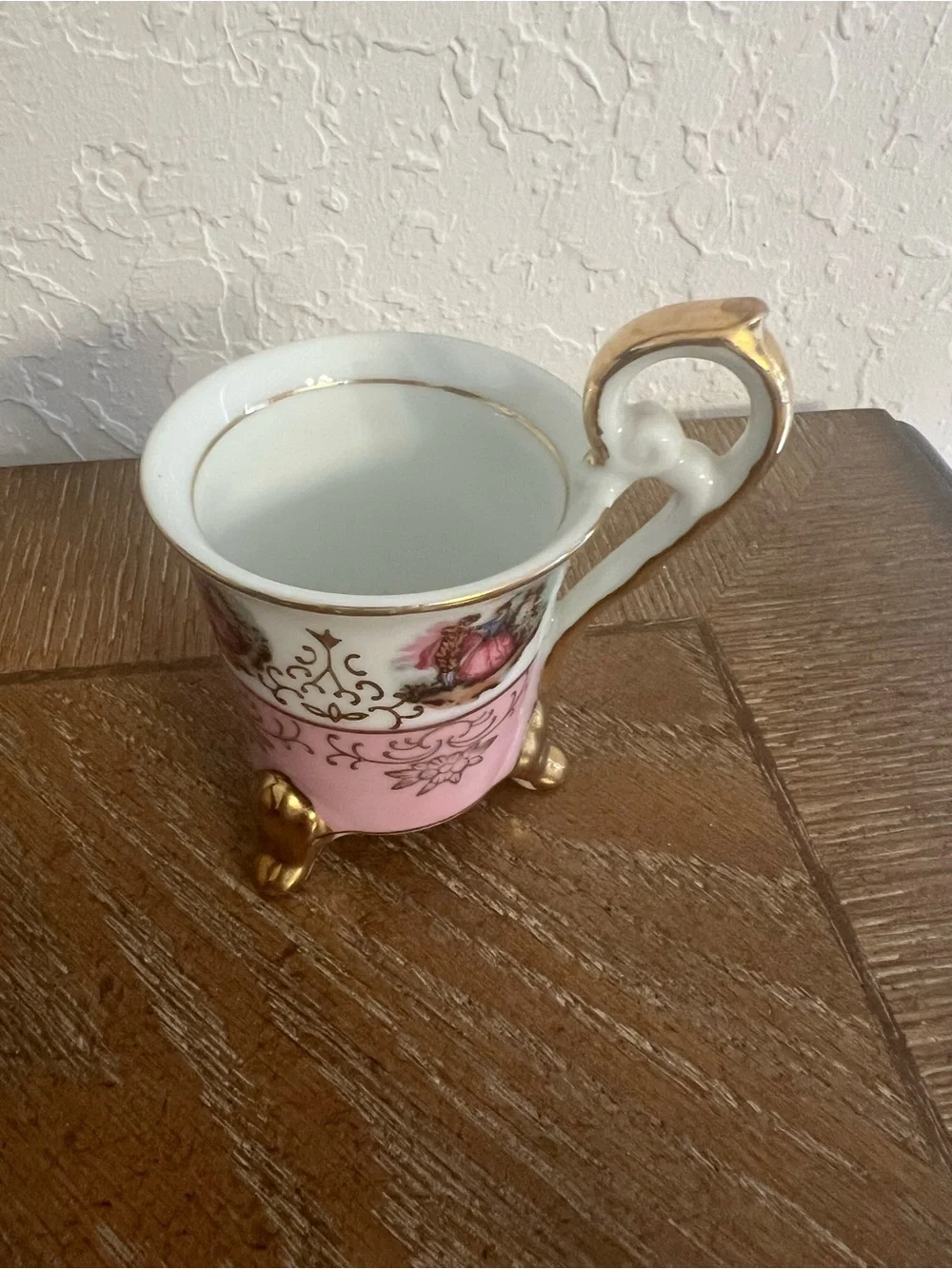 Source Unknown Pink and Gold Porcelain Footed Teacup